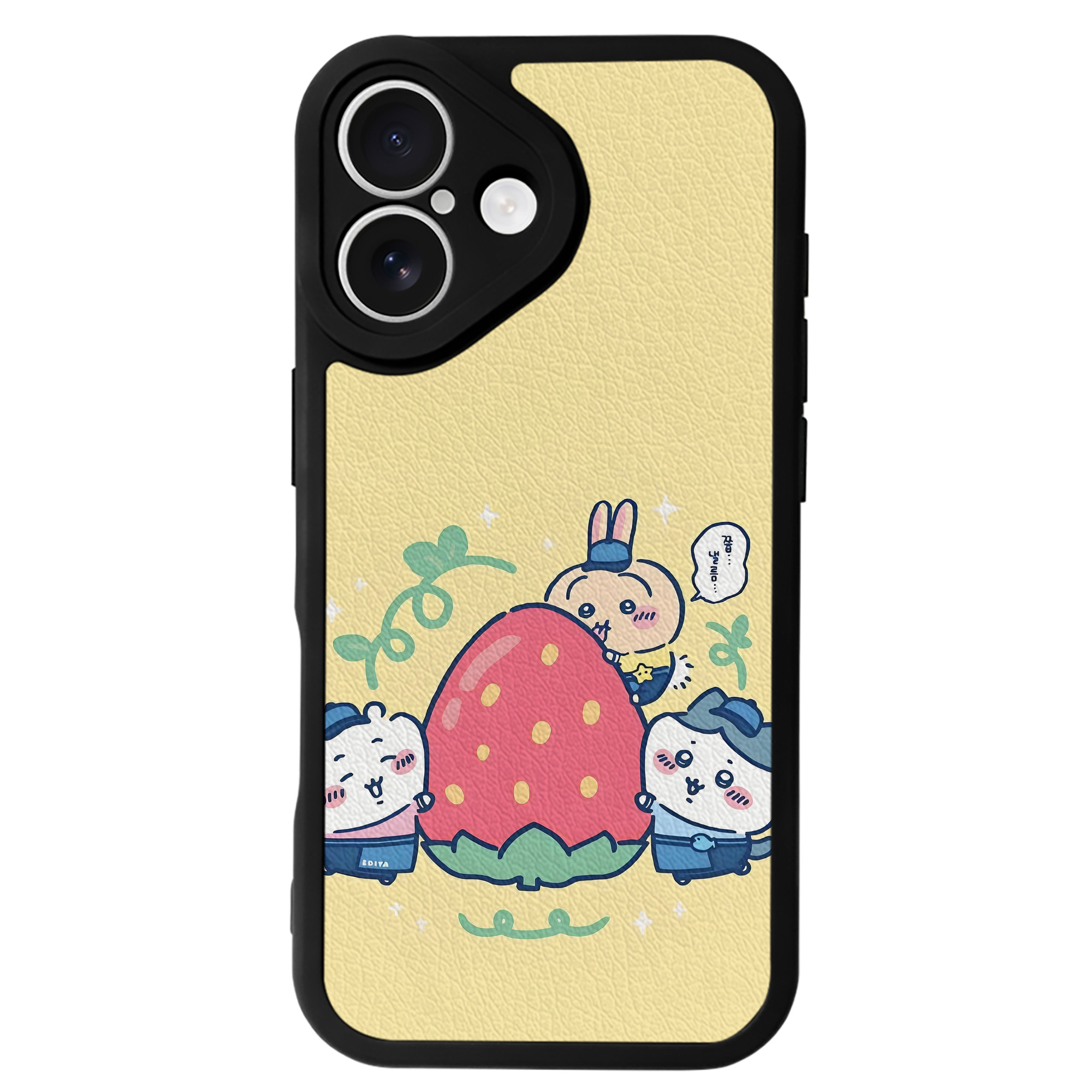 （画像用） ちいかわ Chii-kawa 【iPhone 16シリーズ対応】シリコンスマホケース（レザー調） 材質：シリコン